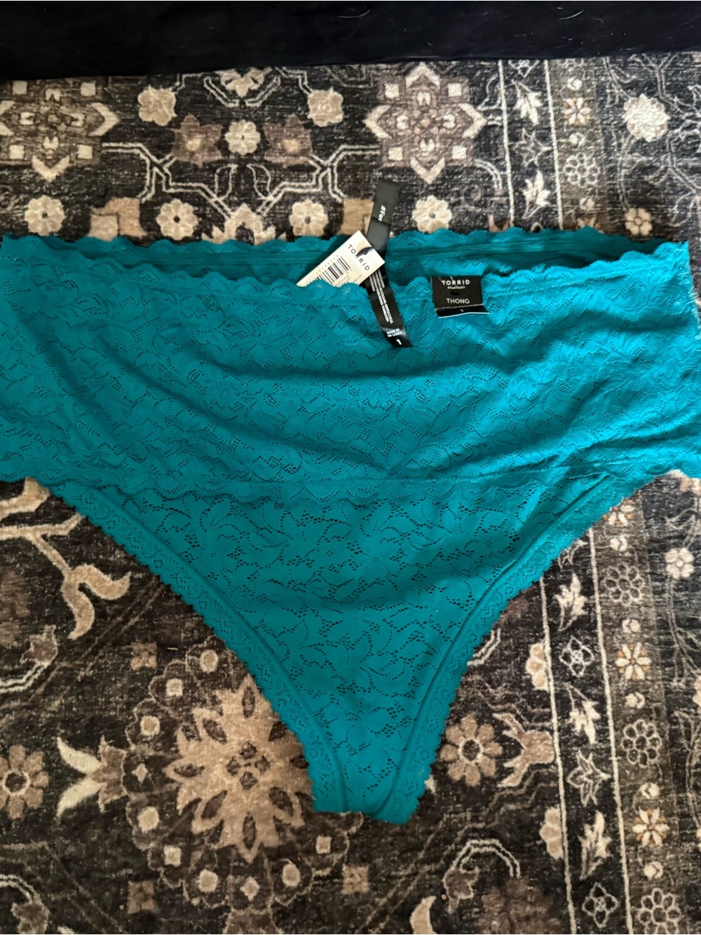 torrid Teal Lace Bralette with Wide Underband - Picture 3 of 5